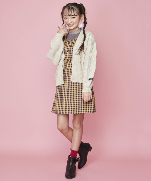 専用✧ジェニィラブ✧新品✧ドッキングチェックワンピ130サックス 専用✧ジェニィラブ✧新品✧ドッキングチェックワンピ130