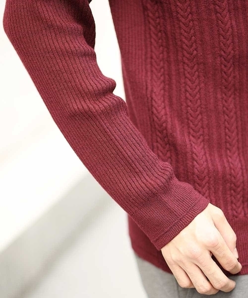 MK MICHEL KLEIN HOMME （エムケーミッシェルクランオム）の「【ON / OFF  switching 】Ｖネックニット／ネオディライト（ニット/セーター・メンズ・ホワイト/ブラック/ブルー/ボルドー・46/48/51）」の10枚目の写真