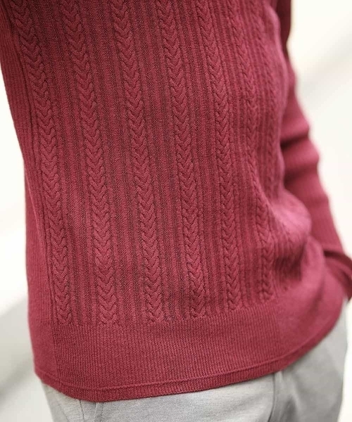 MK MICHEL KLEIN HOMME （エムケーミッシェルクランオム）の「【ON / OFF  switching 】Ｖネックニット／ネオディライト（ニット/セーター・メンズ・ホワイト/ブラック/ブルー/ボルドー・46/48/51）」の11枚目の写真