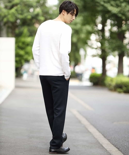 MK MICHEL KLEIN HOMME （エムケーミッシェルクランオム）の「【ON / OFF  switching 】Ｖネックニット／ネオディライト（ニット/セーター・メンズ・ホワイト/ブラック/ブルー/ボルドー・46/48/51）」の13枚目の写真