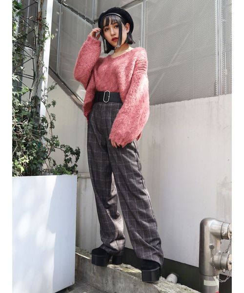 EMODA(エモダ)の「ステッチルーズパンツ(その他パンツ・レディース・ブラック/その他/その他1・SMALL/MEDIUM)」の9枚目の写真