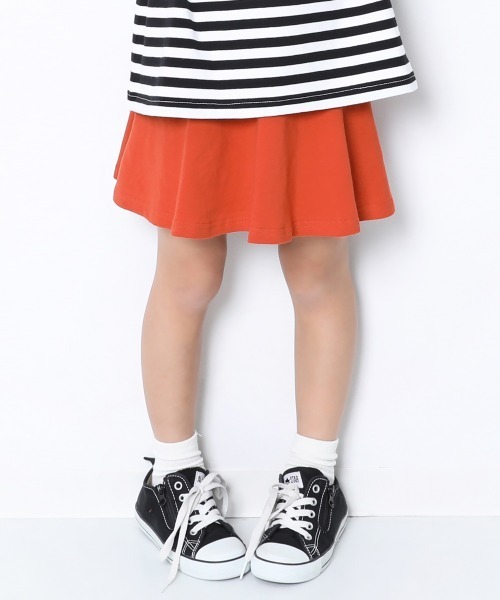 devirock（デビロック）の「1分丈無地スカッツ（スカート・キッズ・レッド系その他2/ヘザーチャコール/ダークベージュ/ブラック/ラベンダー/ライトパープル/ネイビー/オレンジ/ブルー/イエロー/バイオレット/レッド系その他/スモークピンク/ブルー系その他/サックスブルー/テラコッタ/パープル/レッド系その他3/ブルー系その他2/パープル系その他/ブルー系その他3/イエロー系その他・95cm/100cm/160cm/120cm/140cm/90cm/150cm/130cm/80ｃｍ/110cm）」の22枚目の写真