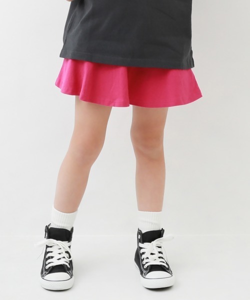 devirock（デビロック）の「1分丈無地スカッツ（スカート・キッズ・レッド系その他2/ヘザーチャコール/ダークベージュ/ブラック/ラベンダー/ライトパープル/ネイビー/オレンジ/ブルー/イエロー/バイオレット/レッド系その他/スモークピンク/ブルー系その他/サックスブルー/テラコッタ/パープル/レッド系その他3/ブルー系その他2/パープル系その他/ブルー系その他3/イエロー系その他・95cm/100cm/160cm/120cm/140cm/90cm/150cm/130cm/80ｃｍ/110cm）」の20枚目の写真