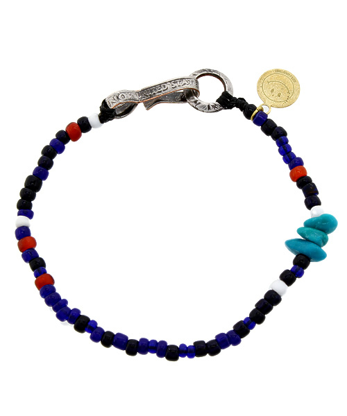 NORTH WORKS（ノースワークス）の「NORTH WORKS: 1ロール ビーズ ブレスレッド（ブレスレット・メンズ・オフホワイト/ブラック/ワイン/ライトブルー/ネイビー・ONE SIZE）」の4枚目の写真