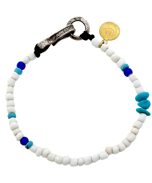 NORTH WORKS（ノースワークス）の「NORTH WORKS: 1ロール ビーズ ブレスレッド（ブレスレット・メンズ・オフホワイト/ブラック/ワイン/ライトブルー/ネイビー・ONE SIZE）」の2枚目の写真