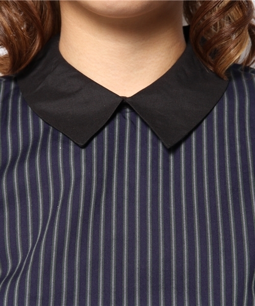 Chico（チコ）の「ペンシルストライプSH（シャツ/ブラウス・レディース・ワインレッド/グリーン/ホワイト・FREE）」の9枚目の写真