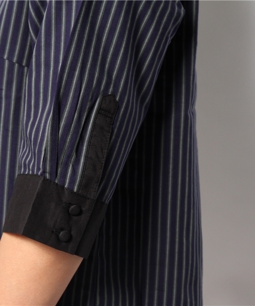 Chico（チコ）の「ペンシルストライプSH（シャツ/ブラウス・レディース・ワインレッド/グリーン/ホワイト・FREE）」の11枚目の写真