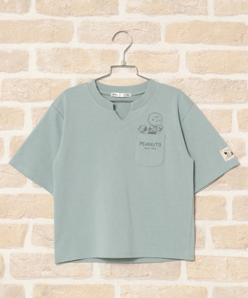 セール キッズ Peanutsコラボキーネックt 130 150cm Tシャツ カットソー Peanuts ピーナッツ のファッション通販 Zozotown