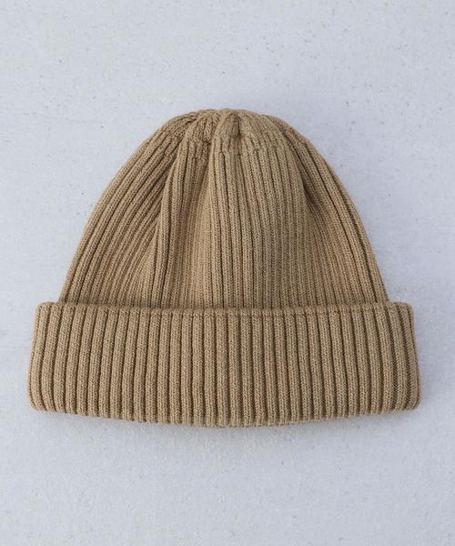 BEAUTY&YOUTH UNITED ARROWS（ビューティーアンドユースユナイテッドアローズ）の「＜VAINL ARCHIVE＞CT-H RIB CAP/ニットキャップ.（ニットキャップ/ビーニー・メンズ・ベージュ/ブラック・FREE）」の2枚目の写真