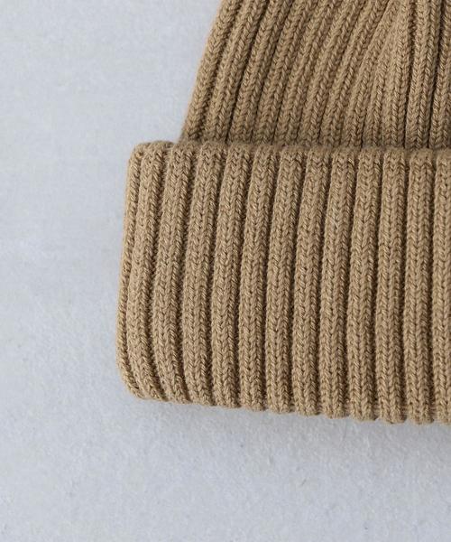 BEAUTY&YOUTH UNITED ARROWS（ビューティーアンドユースユナイテッドアローズ）の「＜VAINL ARCHIVE＞CT-H RIB CAP/ニットキャップ.（ニットキャップ/ビーニー・メンズ・ベージュ/ブラック・FREE）」の3枚目の写真