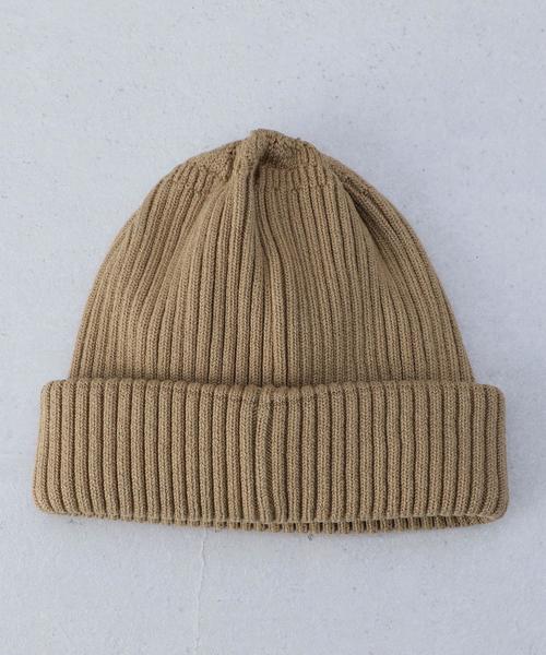 BEAUTY&YOUTH UNITED ARROWS（ビューティーアンドユースユナイテッドアローズ）の「＜VAINL ARCHIVE＞CT-H RIB CAP/ニットキャップ.（ニットキャップ/ビーニー・メンズ・ベージュ/ブラック・FREE）」の4枚目の写真