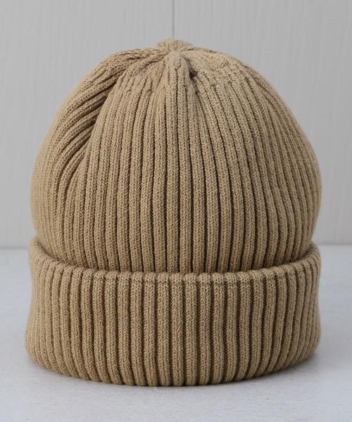 BEAUTY&YOUTH UNITED ARROWS（ビューティーアンドユースユナイテッドアローズ）の「＜VAINL ARCHIVE＞CT-H RIB CAP/ニットキャップ.（ニットキャップ/ビーニー・メンズ・ベージュ/ブラック・FREE）」の5枚目の写真