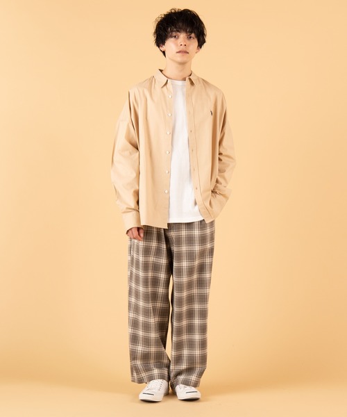 U.S. POLO ASSN.（ユーエスポロアッスン）の「∴WEGO/U.S. POLO ASSN.別注ビッグシルエットシャツ（シャツ/ブラウス・メンズ・ホワイト/ベージュ・MEDIUM/LARGE）」の12枚目の写真