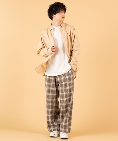 U.S. POLO ASSN.（ユーエスポロアッスン）の「∴WEGO/U.S. POLO ASSN.別注ビッグシルエットシャツ（シャツ/ブラウス・メンズ・ホワイト/ベージュ・MEDIUM/LARGE）」の9枚目の写真