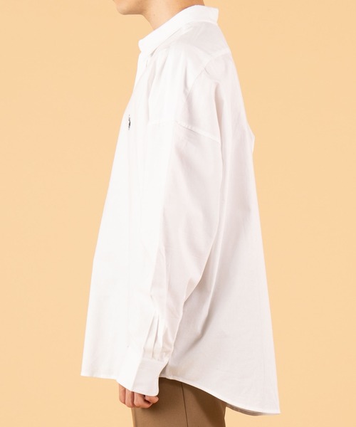 U.S. POLO ASSN.（ユーエスポロアッスン）の「∴WEGO/U.S. POLO ASSN.別注ビッグシルエットシャツ（シャツ/ブラウス・メンズ・ホワイト/ベージュ・MEDIUM/LARGE）」の11枚目の写真