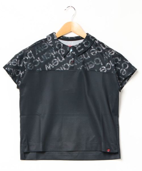 New Balance Golf(ニューバランスゴルフ)の「【new balance golf】ロゴ×無地 ポロシャツ(ゴルフグッズ)」|ブラック