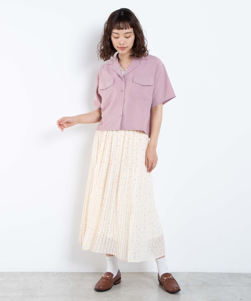 WEGO（ウィゴー）の「WEGO/シアープリーツロングスカート（スカート・レディース・ホワイト/ホワイト系その他/アニマル/ドット/オフホワイト/ブラック/サックスブルー・FREE）」の14枚目の写真