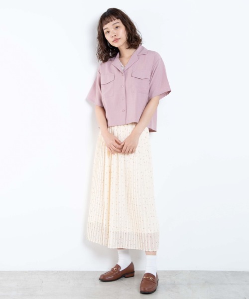 WEGO（ウィゴー）の「WEGO/シアープリーツロングスカート（スカート・レディース・ホワイト/ホワイト系その他/アニマル/ドット/オフホワイト/ブラック/サックスブルー・FREE）」の19枚目の写真