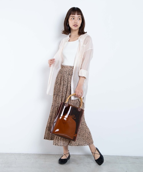 WEGO（ウィゴー）の「WEGO/シアープリーツロングスカート（スカート・レディース・ホワイト/ホワイト系その他/アニマル/ドット/オフホワイト/ブラック/サックスブルー・FREE）」の21枚目の写真