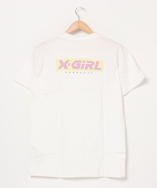 X-girl（エックスガール）の「【ZOZOタウン限定アイテム】X-girl   ビッグシルエットロゴＴシャツ  105201011052（Tシャツ/カットソー・レディース・グリーン/ホワイト/ベージュ/ブラック/ピンク・M/L）」の7枚目の写真