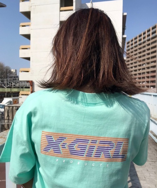 X-girl（エックスガール）の「【ZOZOタウン限定アイテム】X-girl   ビッグシルエットロゴＴシャツ  105201011052（Tシャツ/カットソー・レディース・グリーン/ホワイト/ベージュ/ブラック/ピンク・M/L）」の22枚目の写真