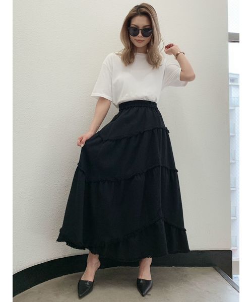 GYDA（ジェイダ）の「BACK SiliconprintTシャツ（Tシャツ/カットソー・レディース・オフホワイト/カーキ/ブラック・FREE）」の7枚目の写真