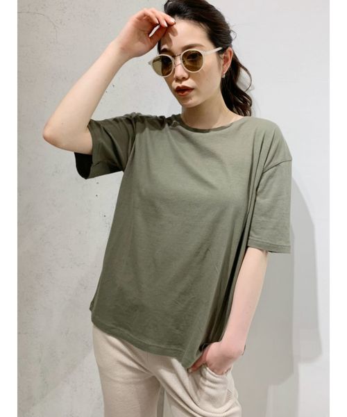 GYDA（ジェイダ）の「BACK SiliconprintTシャツ（Tシャツ/カットソー・レディース・オフホワイト/カーキ/ブラック・FREE）」の9枚目の写真