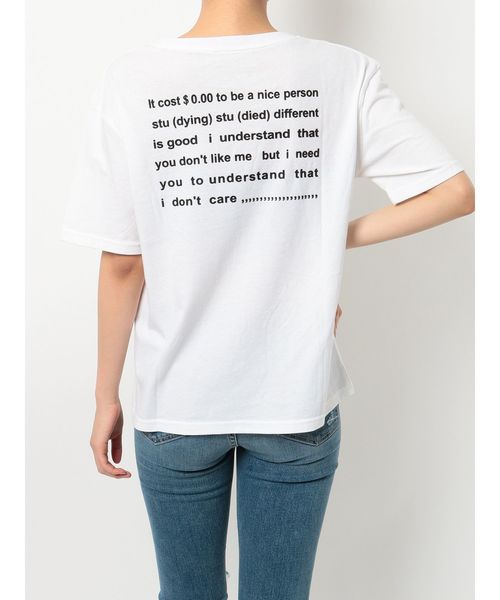 GYDA（ジェイダ）の「BACK SiliconprintTシャツ（Tシャツ/カットソー・レディース・オフホワイト/カーキ/ブラック・FREE）」の13枚目の写真