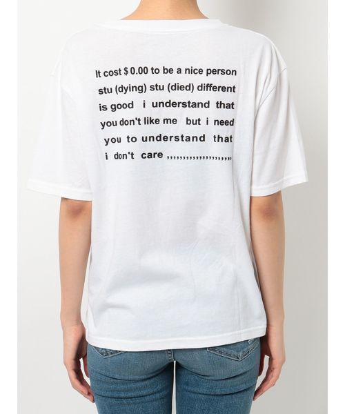 GYDA（ジェイダ）の「BACK SiliconprintTシャツ（Tシャツ/カットソー・レディース・オフホワイト/カーキ/ブラック・FREE）」の17枚目の写真