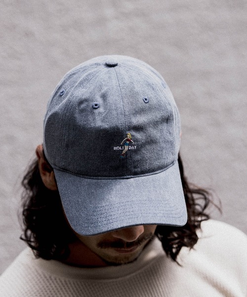 BAYFLOW（ベイフロー）の「サーフガールシシュウキャップ（キャップ・メンズ・ベージュ/アクア/チャコール・FREE）」の3枚目の写真