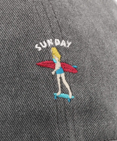 BAYFLOW（ベイフロー）の「サーフガールシシュウキャップ（キャップ・メンズ・ベージュ/アクア/チャコール・FREE）」の14枚目の写真