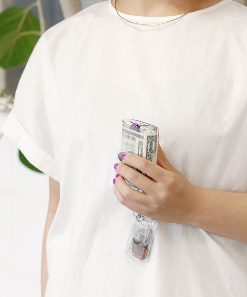 HIGHTIDE（ハイタイド）の「【ハイタイド限定カラー】SALLIES Pocket Pal MINIMAL WALLET サリーズ ポケットパル ミニマル ウォレット クリア 透明 カード 三つ折り財布 小銭入れ（財布・レディース・オレンジ/パープル/イエロー/ブラック/ライトブルー/ターコイズブルー/ピンク/ライトグリーン・FREE）」の17枚目の写真