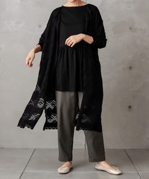 PUAL CE CIN | レースジャガードロングカーデ(カーディガン/ボレロ)