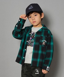 XLARGE KIDS | ファニーゴリラ刺しゅう開衿チェックシャツ(シャツ/ブラウス)