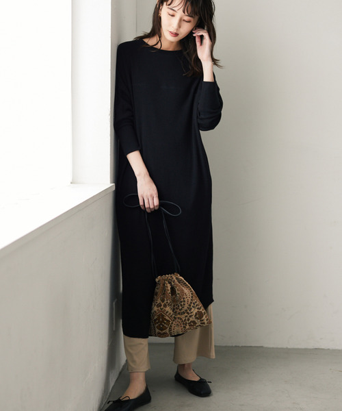 Green Parks(グリーンパークス)の「・ジャガード巾着ショルダーバッグ*(ショルダーバッグ・レディース・ベージュ/ブラウン・FREE)」の6枚目の写真