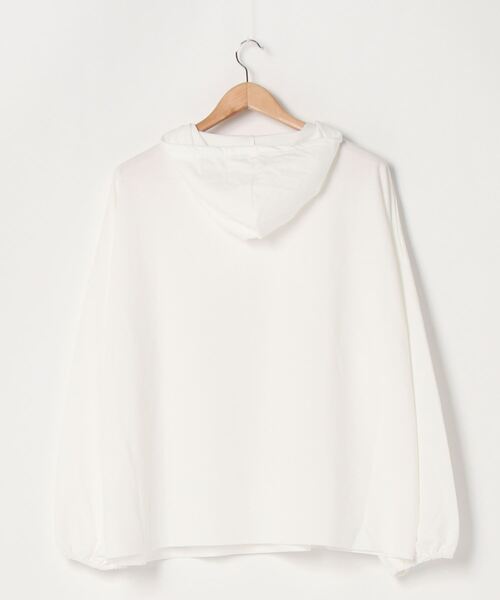 muure（ミュール）の「ボリュームスリーブ パーカーカットソー（Tシャツ/カットソー・レディース・ホワイト/ブラック/グレー・FREE）」の4枚目の写真