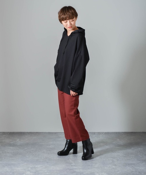 muure（ミュール）の「ボリュームスリーブ パーカーカットソー（Tシャツ/カットソー・レディース・ホワイト/ブラック/グレー・FREE）」の14枚目の写真