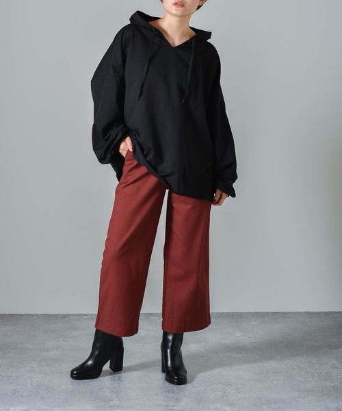 muure（ミュール）の「ボリュームスリーブ パーカーカットソー（Tシャツ/カットソー・レディース・ホワイト/ブラック/グレー・FREE）」の17枚目の写真