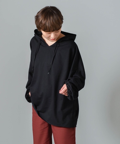 muure（ミュール）の「ボリュームスリーブ パーカーカットソー（Tシャツ/カットソー・レディース・ホワイト/ブラック/グレー・FREE）」の22枚目の写真