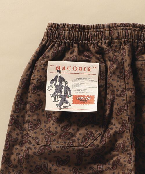 MACOBER（マコバ）の「【SHIPS別注】MACOBER: オーバーダイ ペイズリー シェフ パンツ 20FW（その他パンツ・メンズ・ブラウン/グリーン・SMALL/MEDIUM/LARGE）」の2枚目の写真
