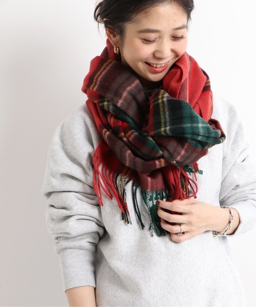 美品  ツイードミルSLOBE IENA別注 チェックストール セール】【TWEEDMILL/ツイードミル】ストール（ストール
