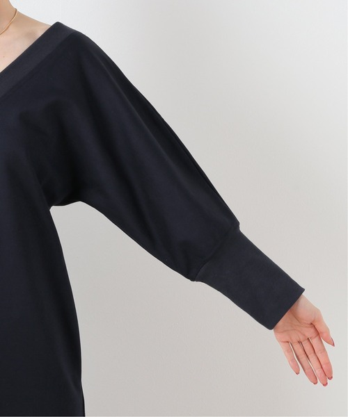 VERMEILpar iena パフスリーブウエストタックワンピース　ネイビー VERMEIL par iena（ヴェルメイユパーイエナ）の「パフスリーブ