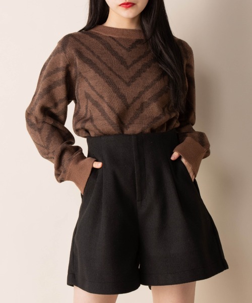 Mysa&Liina(ミーサリーナ)の「ハイウエストショートパンツ(その他パンツ・レディース・ブラック/ピンク/A/B/キナリ・M)」の12枚目の写真