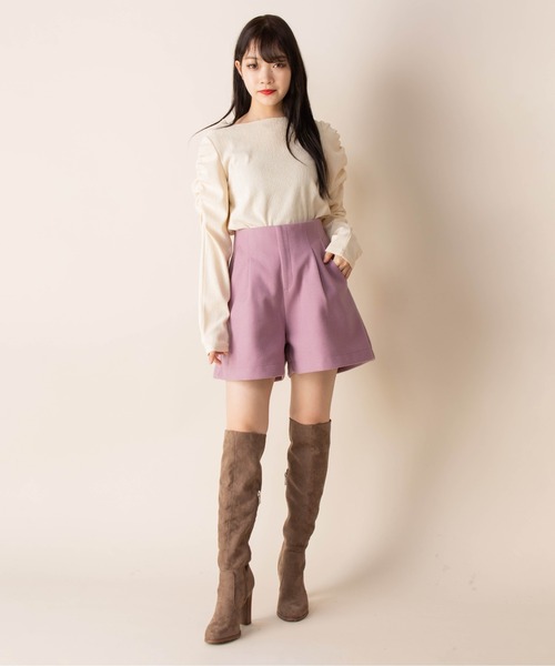 Mysa&Liina(ミーサリーナ)の「ハイウエストショートパンツ(その他パンツ・レディース・ブラック/ピンク/A/B/キナリ・M)」の17枚目の写真