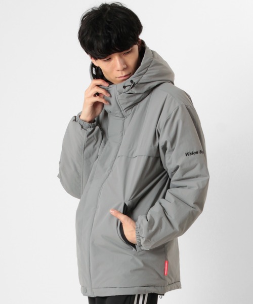 VISION STREET WEAR(ヴィジョンストリートウェア)の「【VISION STREET WEAR/ヴィジョンストリートウェア】 オーバーサイズテープ切替中綿ジャケット/ナイロンジャケット(ダウンジャケット/コート・メンズ・ブラウン/カーキ/ブラック/グレー・M/L/XL)」の7枚目の写真