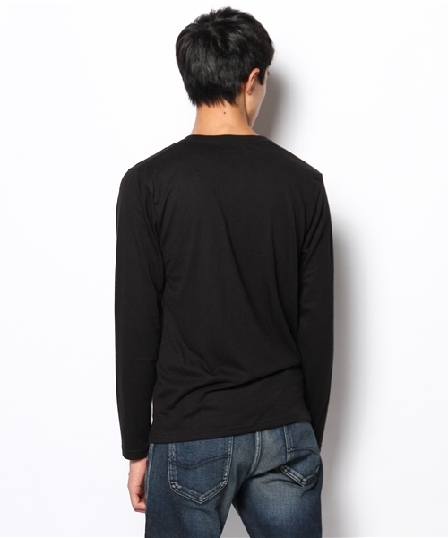 VENCEEXCHANGE（ヴァンスエクスチェンジ）の「テンジク1PointシシュウVNT LS（Tシャツ/カットソー・メンズ・オフホワイト/ブラック・LARGE/MEDIUM）」の5枚目の写真