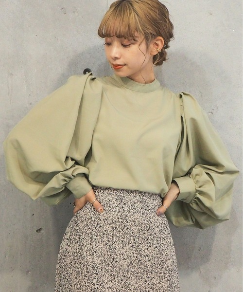 tiptop（ティップトップ）の「【お気に入り登録者数5万人突破】バックリボンボリュームショルダーブラウス（シャツ/ブラウス・レディース・ブラック/オフホワイト/ブルー/グリーン/A/スミクロ/B/C/D/E/F/G・FREE）」の5枚目の写真