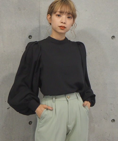 tiptop（ティップトップ）の「【お気に入り登録者数5万人突破】バックリボンボリュームショルダーブラウス（シャツ/ブラウス・レディース・ブラック/オフホワイト/ブルー/グリーン/A/スミクロ/B/C/D/E/F/G・FREE）」の16枚目の写真