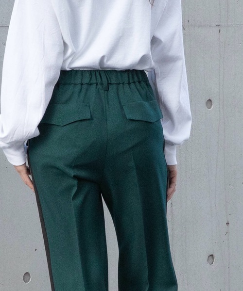 La SRIC（ラスリック）の「La SRIC / アンクル丈フレアサイドラインパンツ（その他パンツ・レディース・ダークブラウン/グリーン・38）」の9枚目の写真