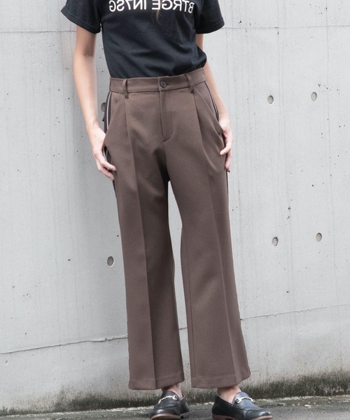 La SRIC（ラスリック）の「La SRIC / アンクル丈フレアサイドラインパンツ（その他パンツ・レディース・ダークブラウン/グリーン・38）」の14枚目の写真